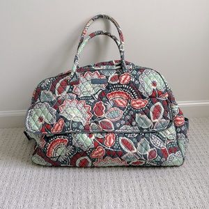Vera Bradley Weekender Bag / Gray, Aqua, Pink